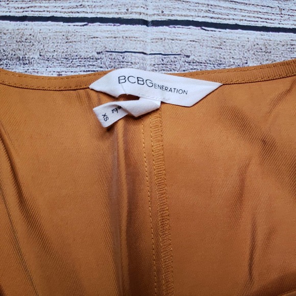 BCBGeneration mustard Yellow Tie Sleeves Blouse XS - Picture 3 of 5
